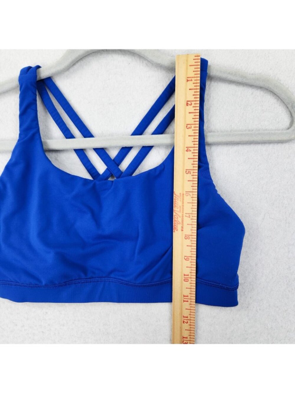 Lululemon Sports Bra Womens 6 Blue Energy Strappy Crossback Athletic Yoga - Picture 4 of 8